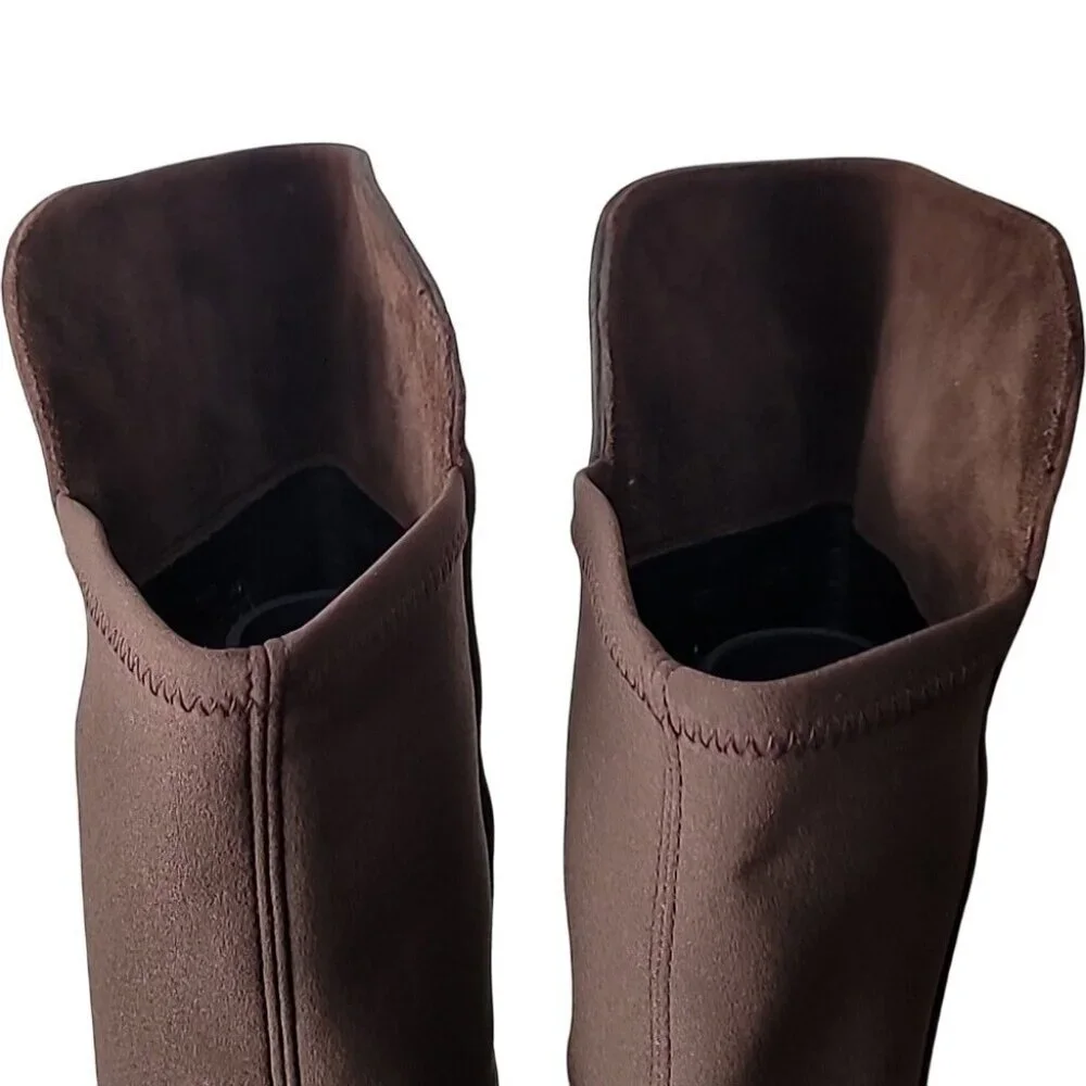 Stuart Weitzman 5050 Siella Walnut Suede Over -the-knee Boots size 6-6.5